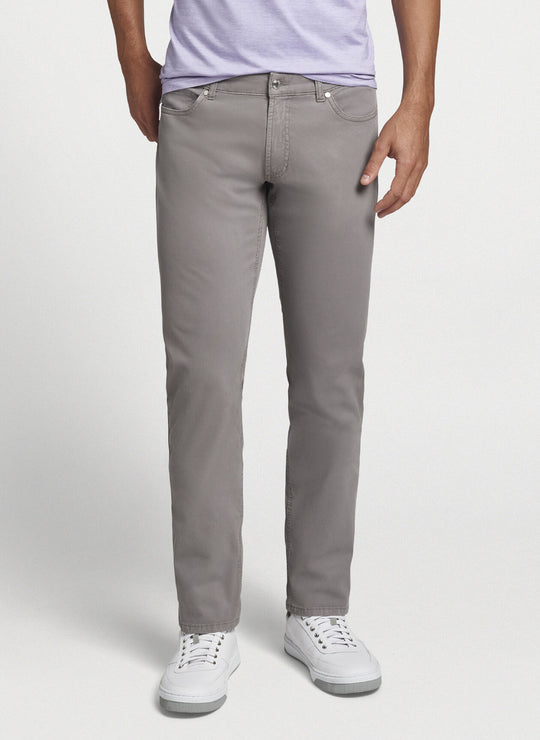 Peter Millar Wayfare Five-Pocket Pant In Nickel