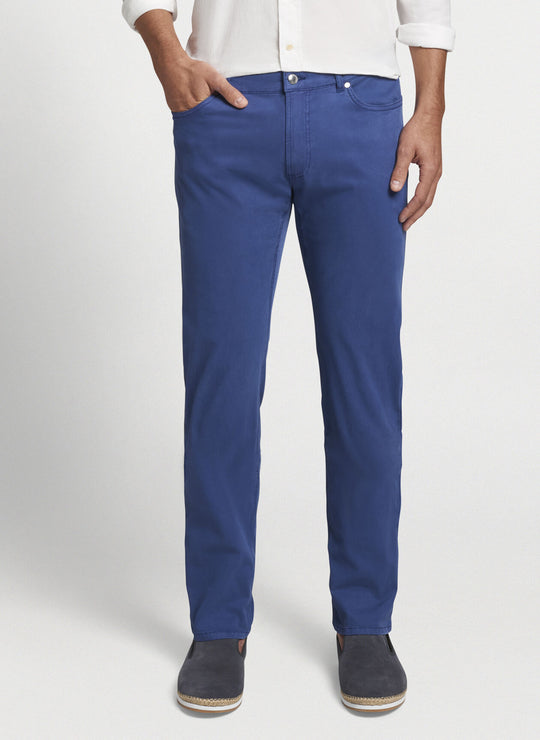 Peter Millar Wayfare Five-Pocket Pant In Riviera Blue