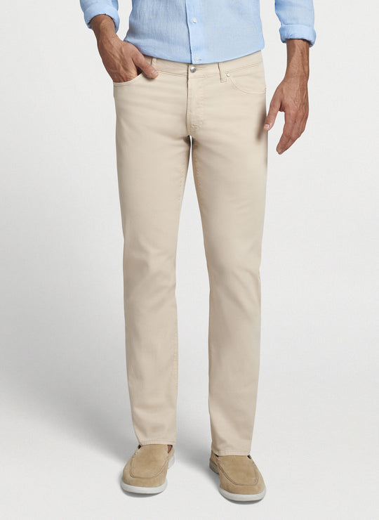Peter Millar Wayfare Five-Pocket Pant In Stone