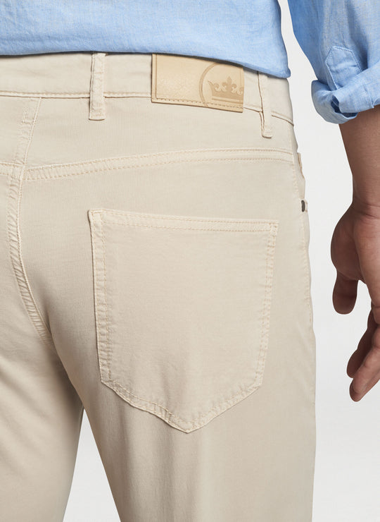 Peter Millar Wayfare Five-Pocket Pant In Stone