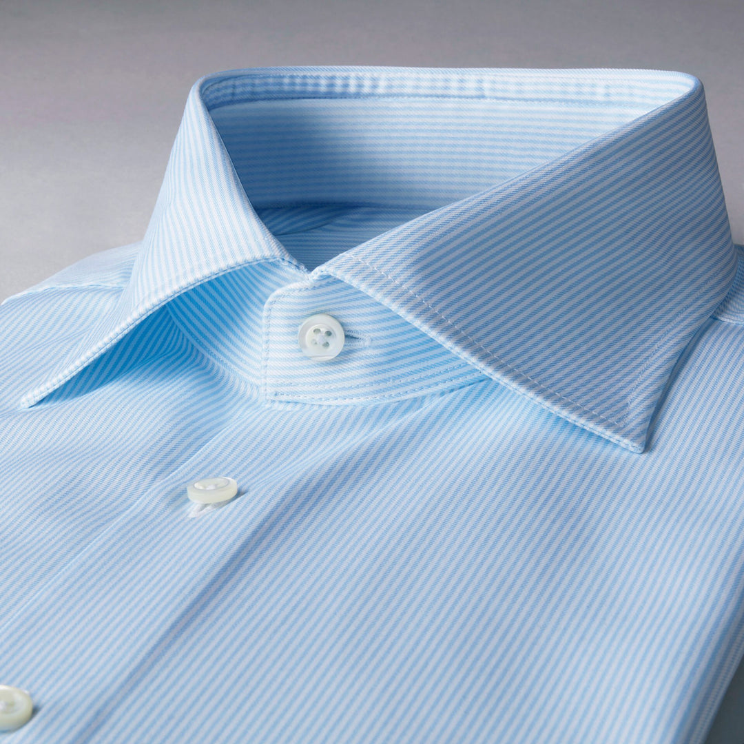 Stenströms Light Blue Pinstriped Woven Shirt