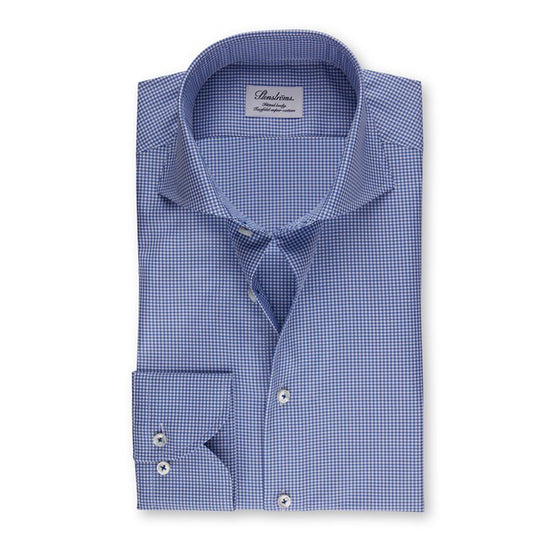 Stenströms Blue Checked Woven Shirt