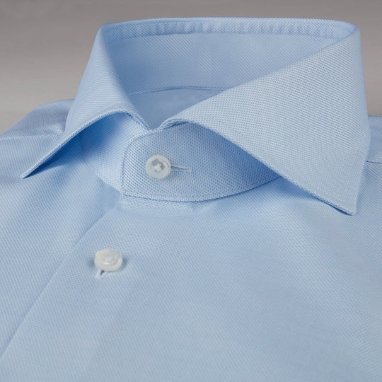 Stenströms Light Blue Textured Woven Shirt